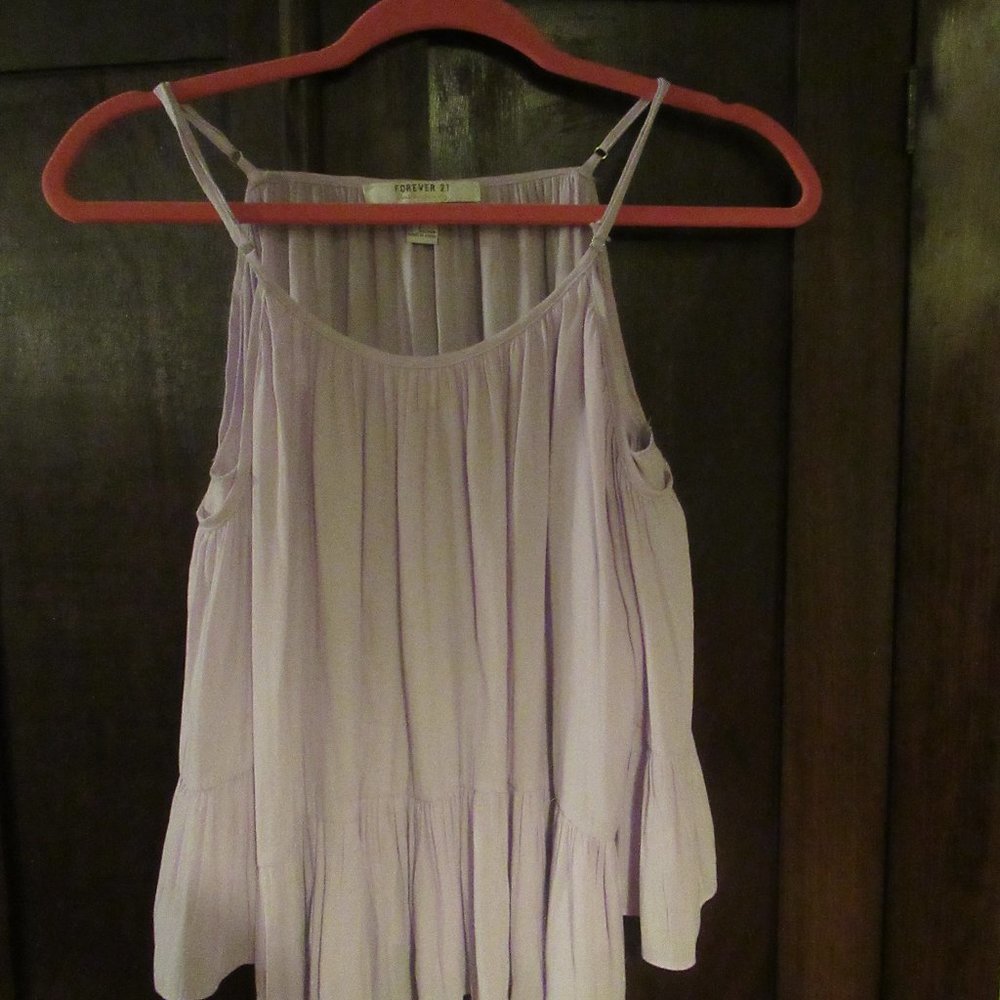 FOREVER 21 Women's Sheer Pink Top Samll